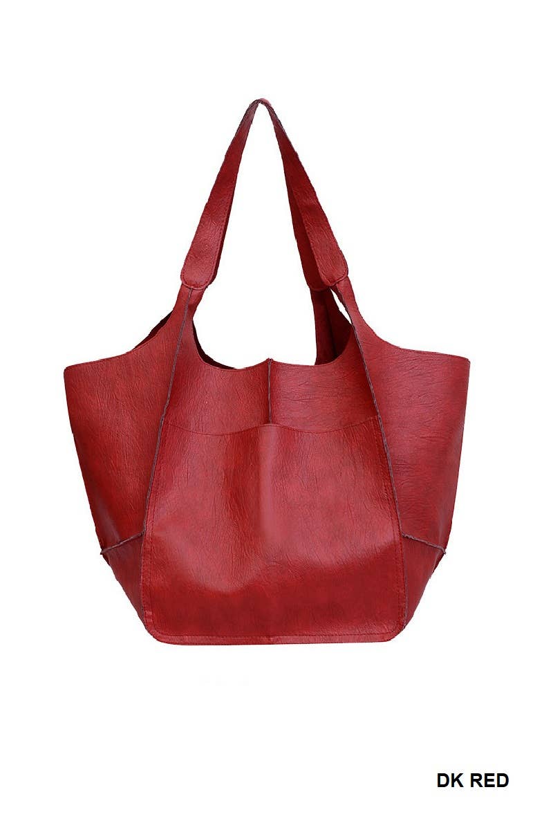 0731 Oversize Large Capacity Soft Vegan Leather Bag SI-28381 - Image 5