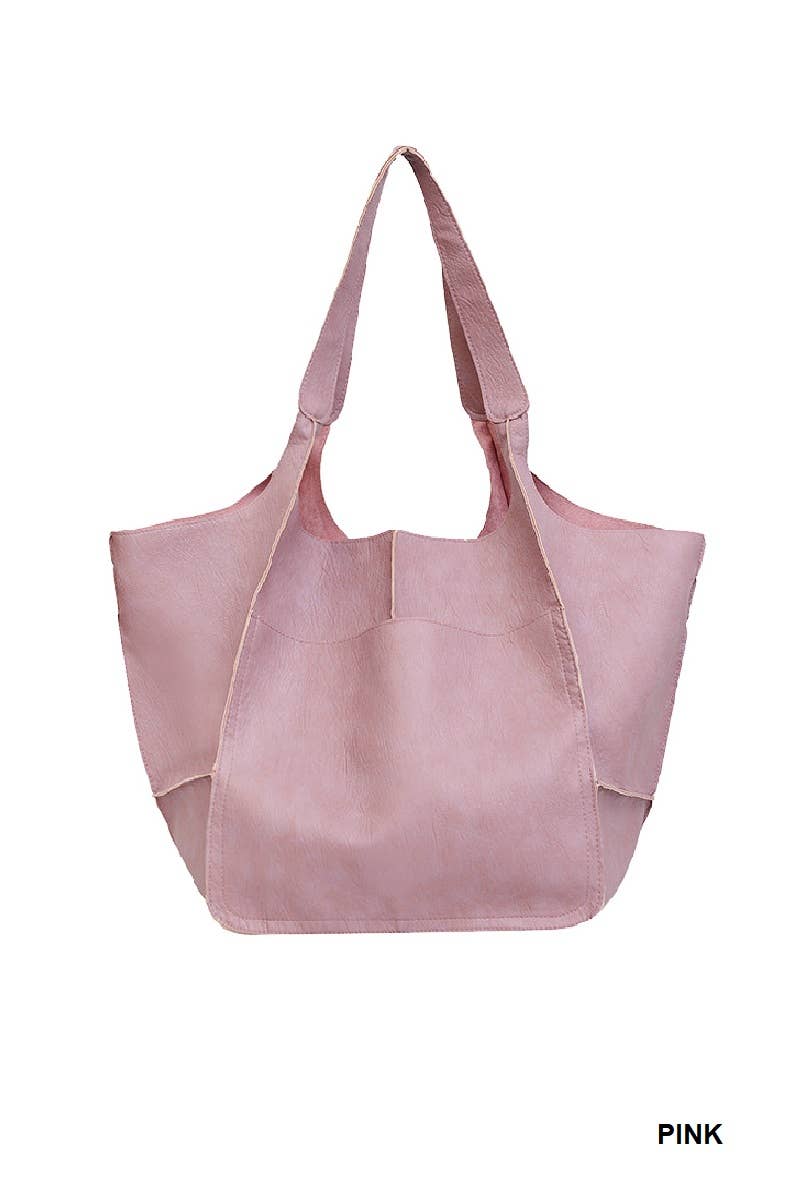0731 Oversize Large Capacity Soft Vegan Leather Bag SI-28381 - Image 8