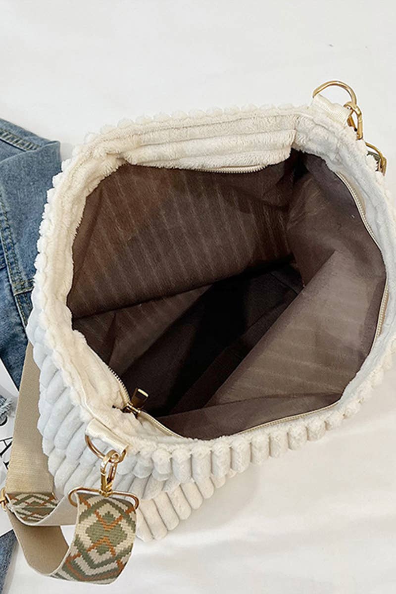1002 Corduroy Tote Bag With Guitar Shoulder Strap SI-28151 - Image 7