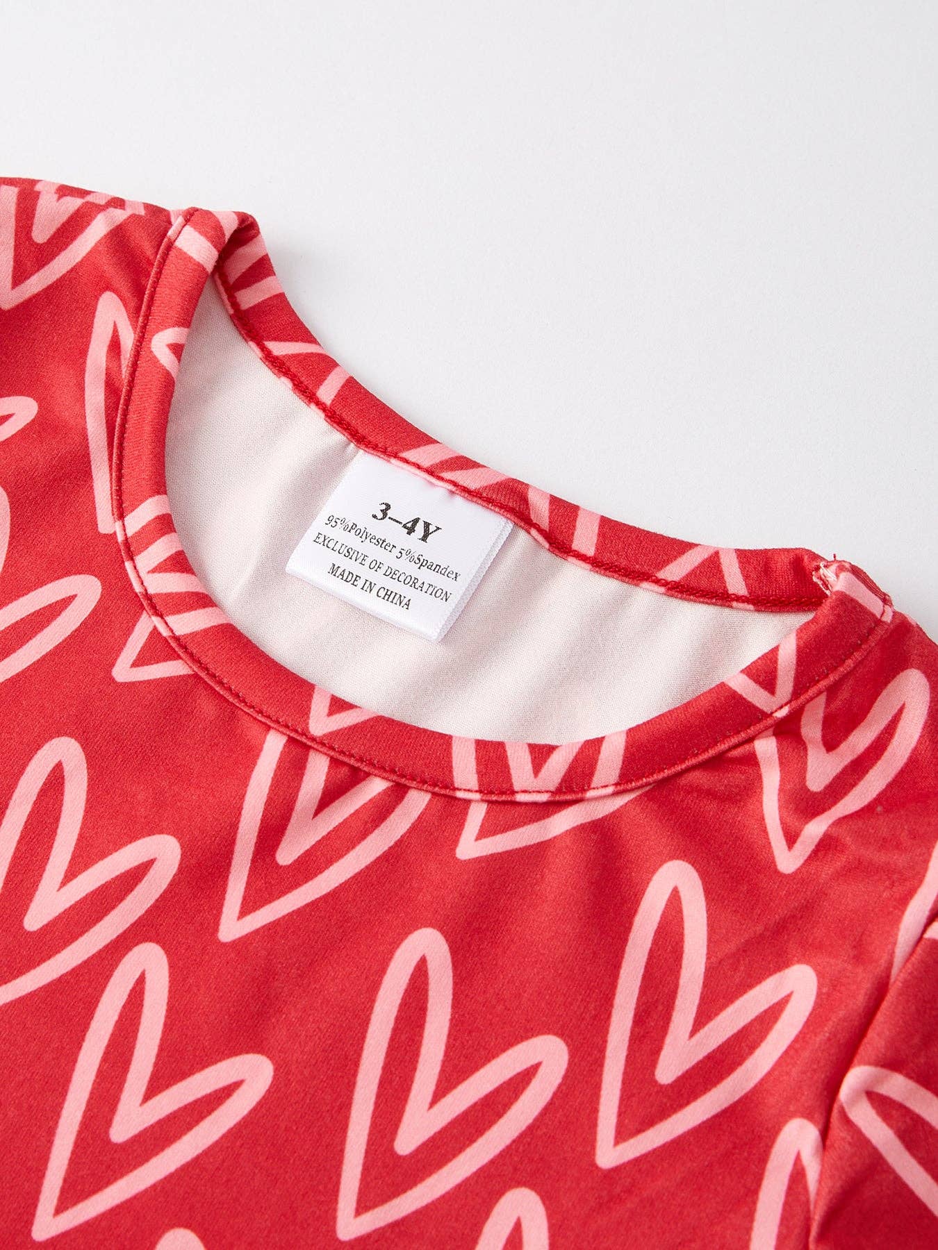 2 Piece Girls Valentine's Day  Dress Set - Image 3