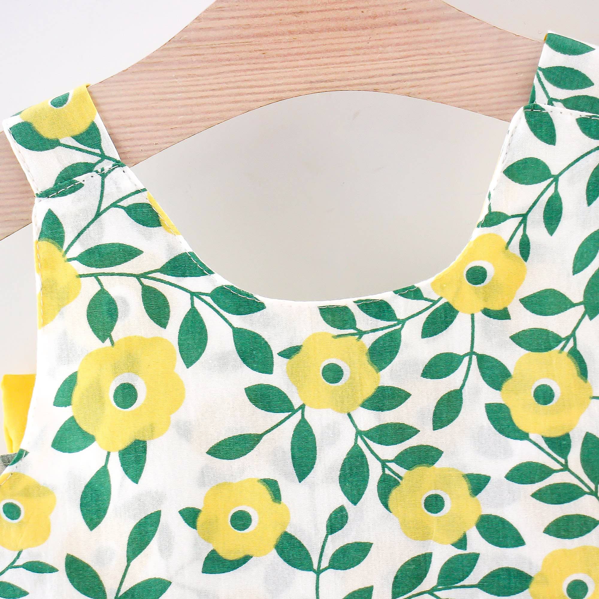 2pcs Floral Print Bowknot Sleeveless Baby Dress - Image 16