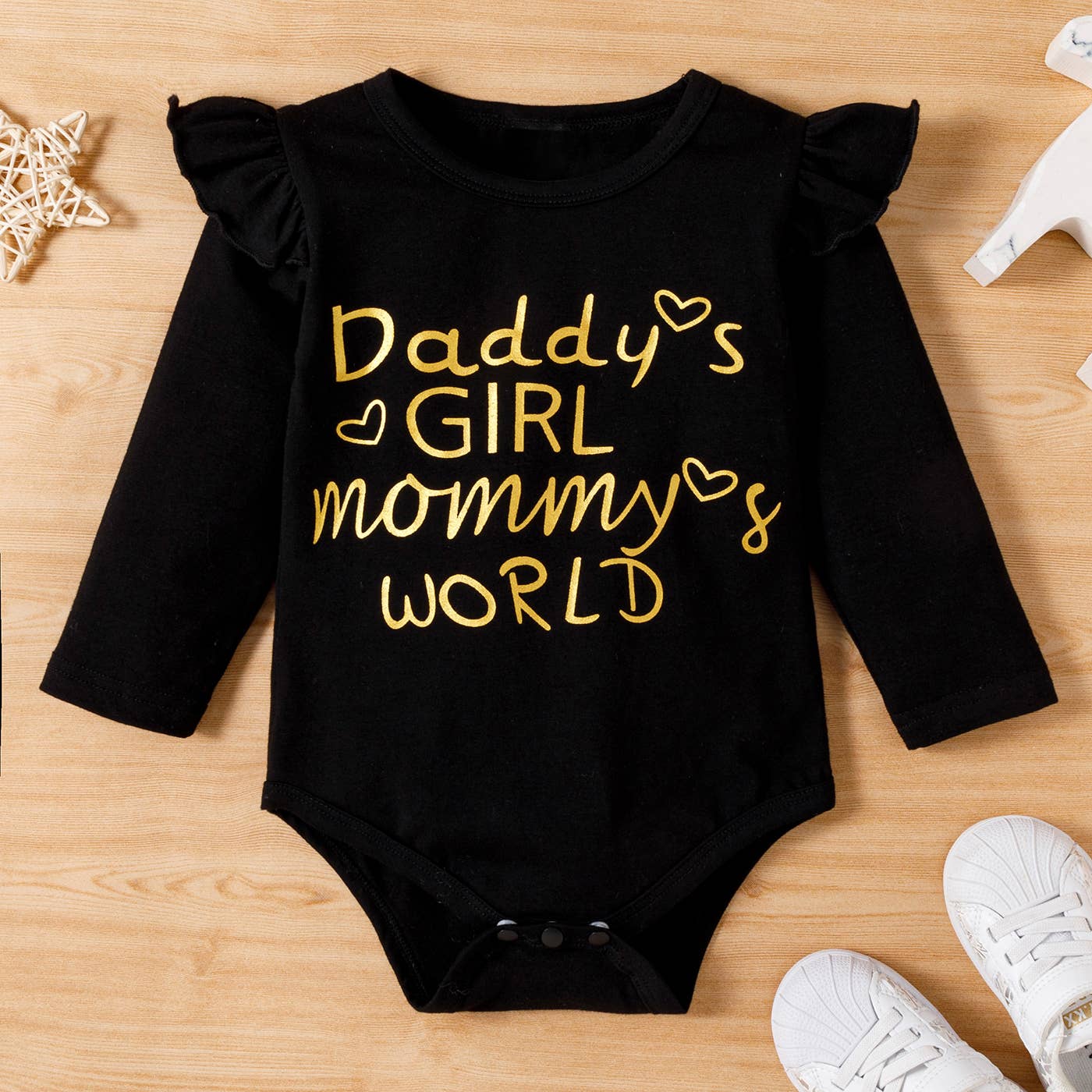 3pcs Baby Girl and Cow Print White Romper and Trousers Set - Image 5