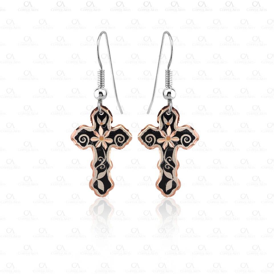499 Cross  Design Earrings - Image 2