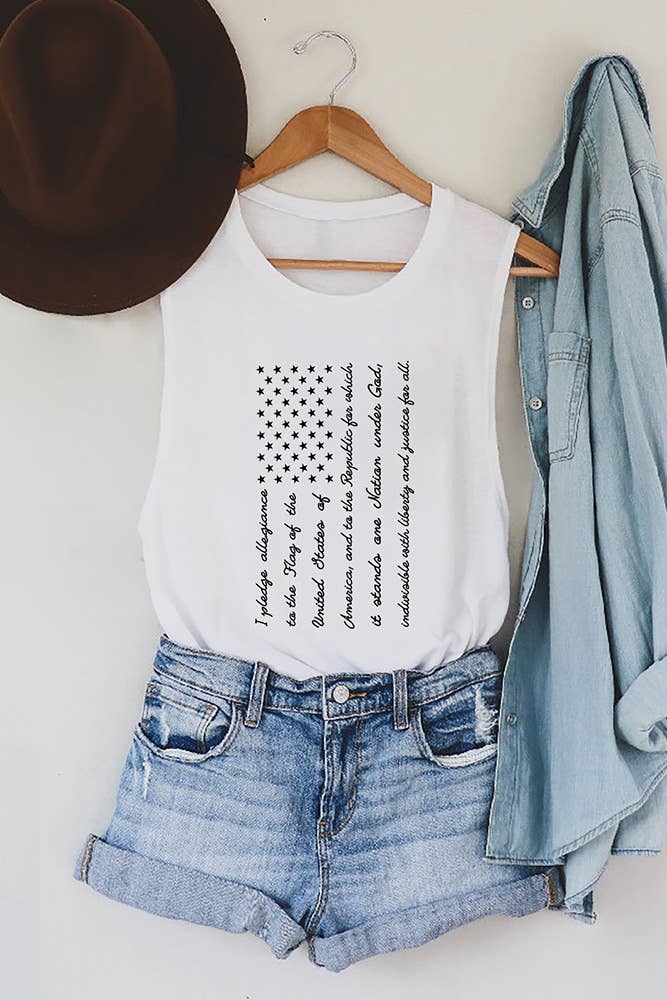 4th Of July Flag Graphic Tank Top STC125C192 - Image 2