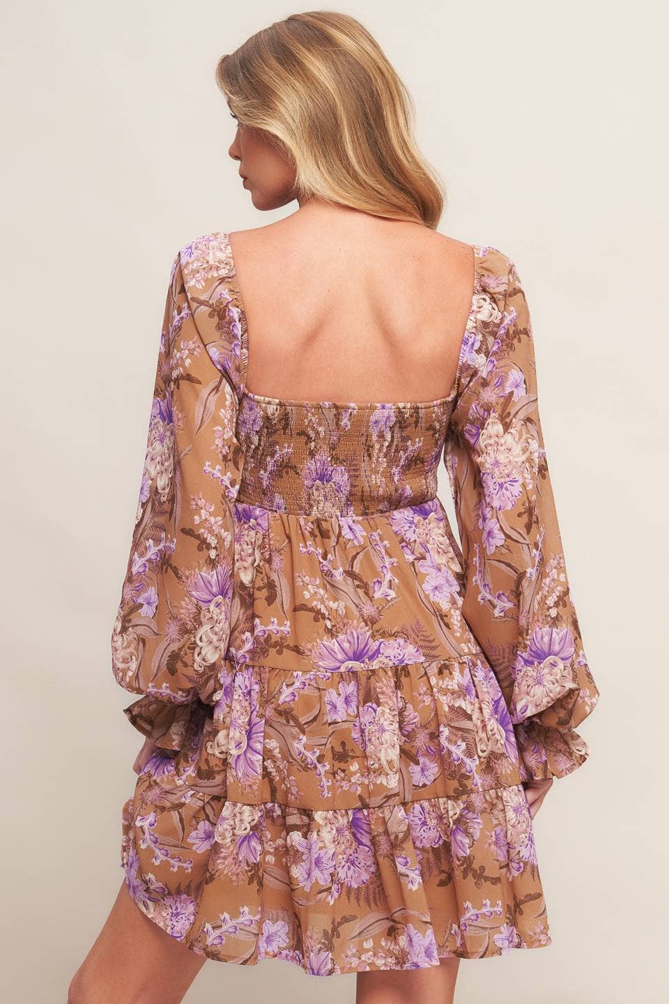 A printed woven mini dress - ID22859 - Image 4