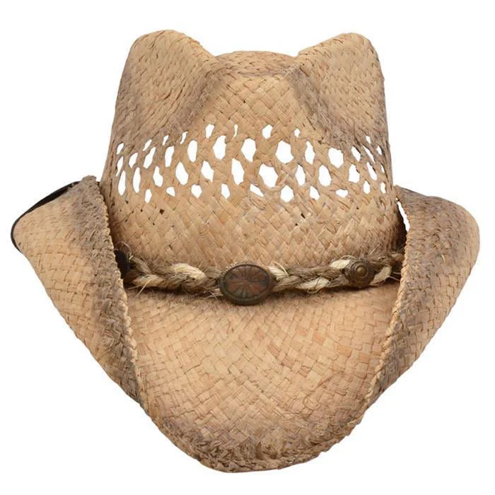MF Western Alamo Shapable Raffia Cowboy Hat Style D36202 - Image 2