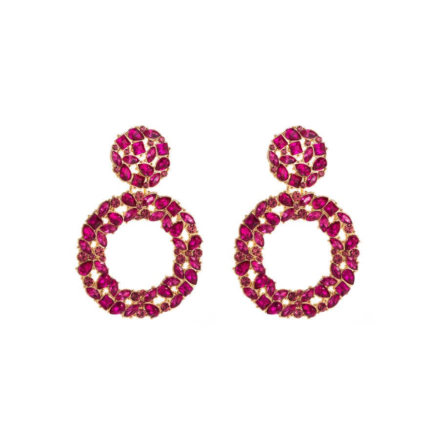 Alloy Diamond Round Full Diamond Earrings - Image 10