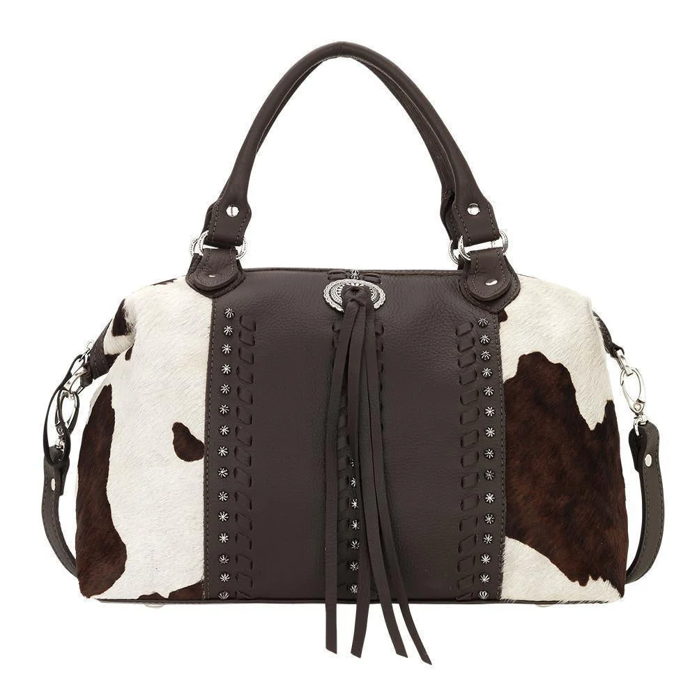 American West Cow Town Large Zip-Top Convertible Satchel Style 4150227 - Image 8