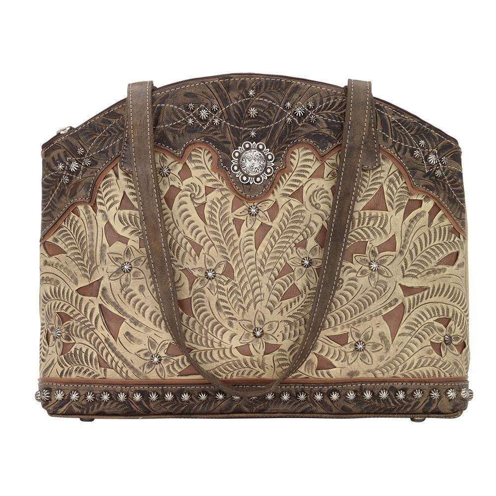 American West Annie's Secret Zip Top Half Moon Tote With Secret Compartment Style 5552365C - Image 3