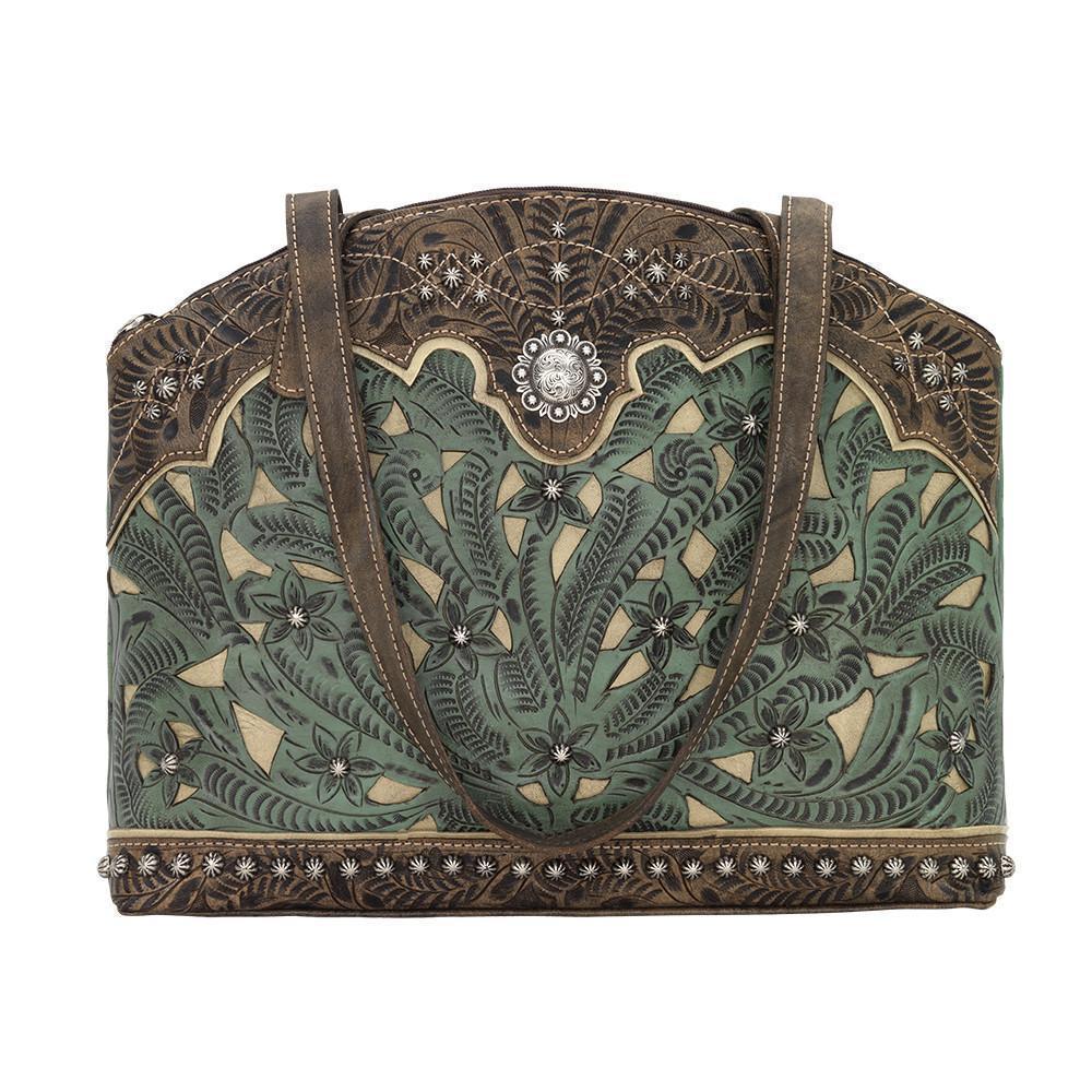 American West Annie's Secret Zip Top Half Moon Tote With Secret Compartment Style 5552365C - Image 4