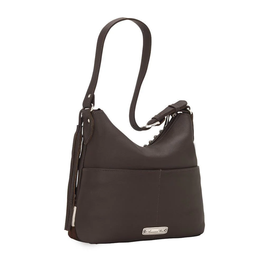 American West Wild Horses Zip Top Shoulder Bag Style 1038381 - Image 5