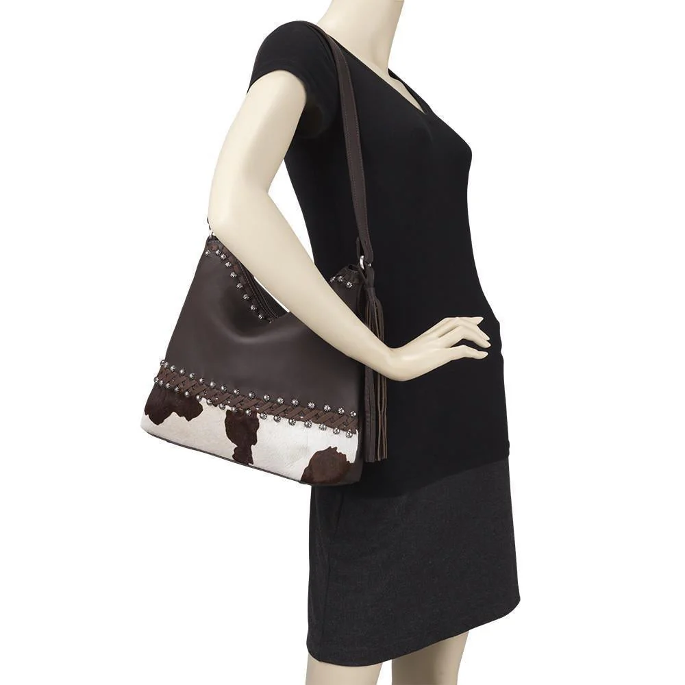 American West Wild Horses Zip Top Shoulder Bag Style 1038381 - Image 6