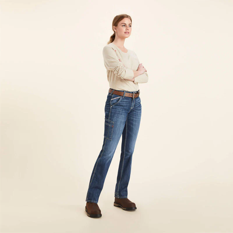 Ariat Ladies FR Perfect Rise DuraLight Stretch Cell Phone Straight Jean Style 10043155 - Image 3