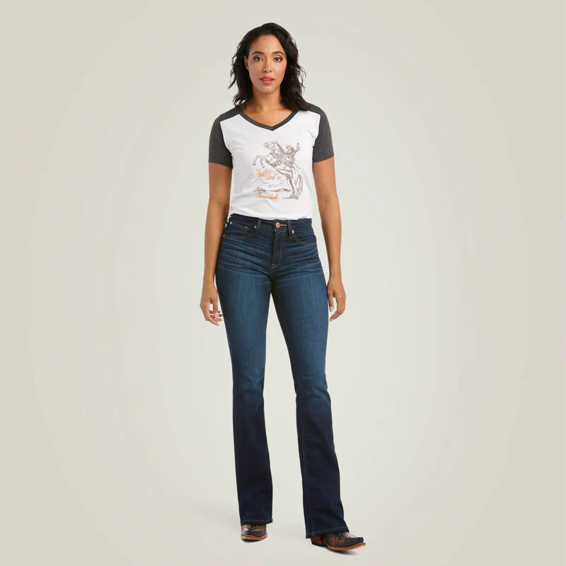 Ariat Ladies R.E.A.L. High Rise Ballary Boot Cut Jean Style 10036813 - Image 3