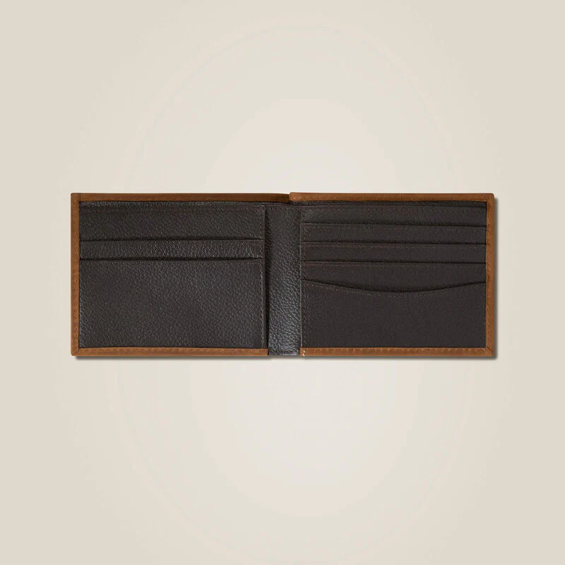 MF Ariat Mens Flag Shield Bifold Wallet Style 10051114 - Image 2