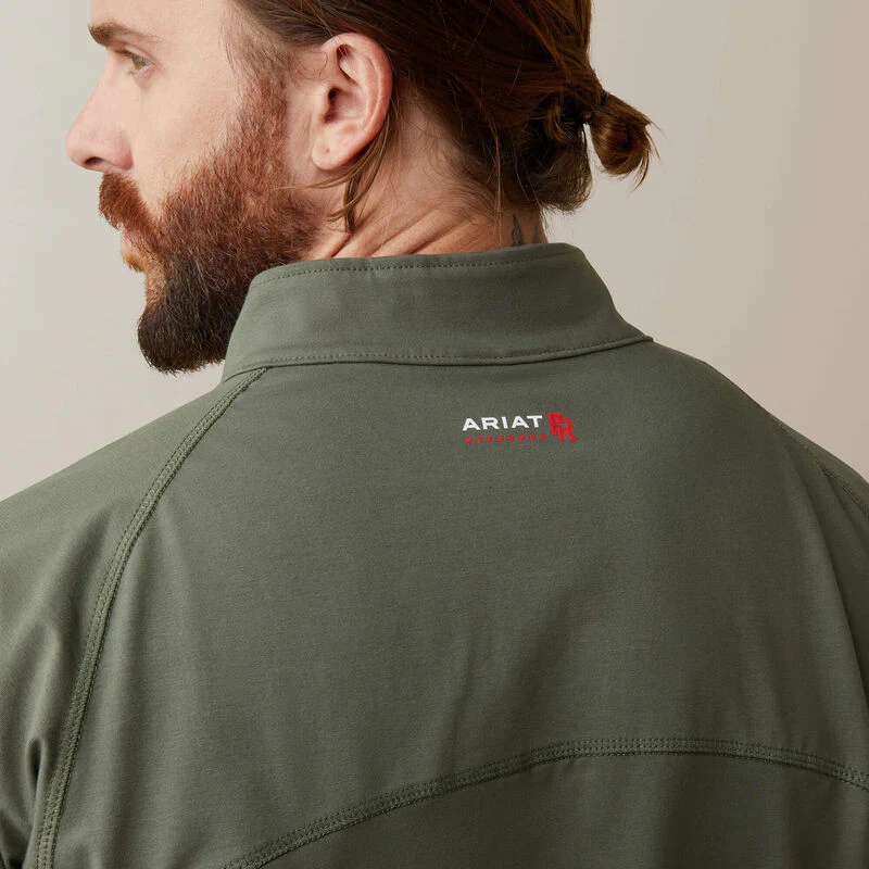 Ariat Mens FR Combat Stretch Patriot 1/4 Zip Work Shirt Style 10043566 - Image 7