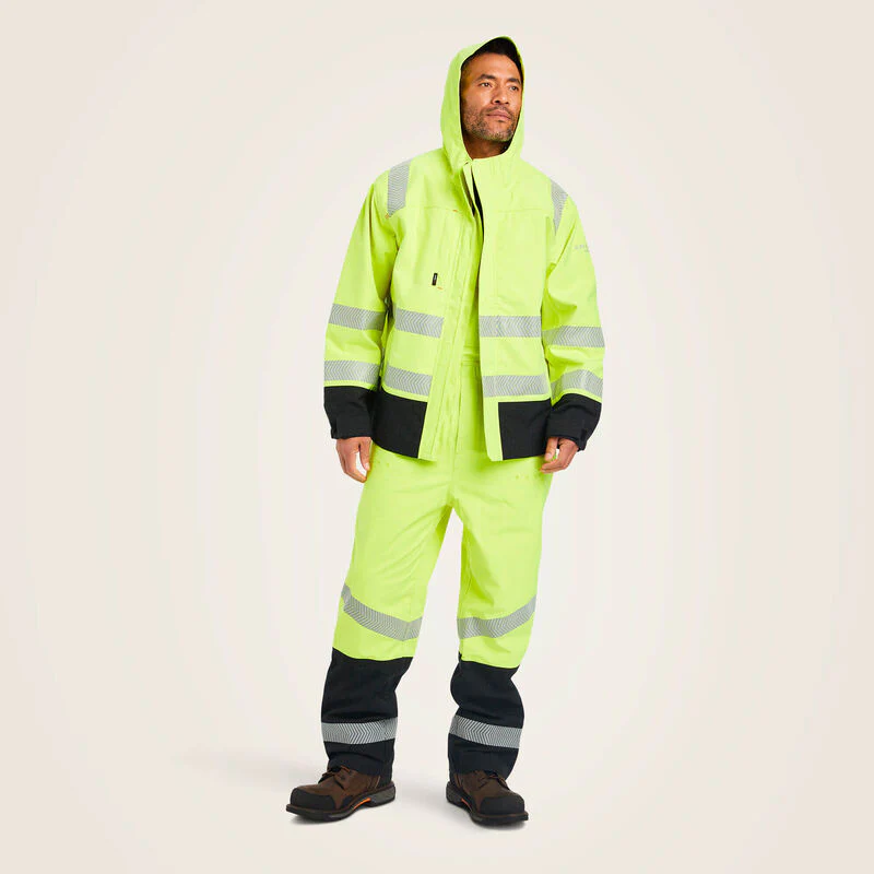 Ariat Mens FR Hi-Vis Hooded Waterproof Jacket Style 10041788