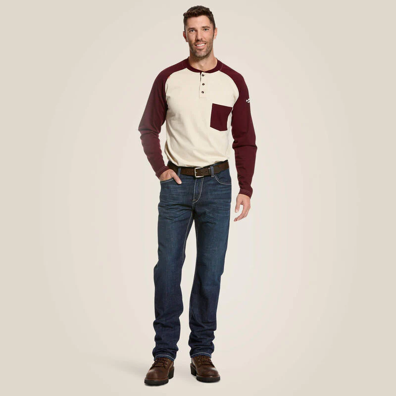 Ariat Mens FR M4 Relaxed DuraStretch Lineup Stackable Straight Leg Jean Style 10027729 - Image 3