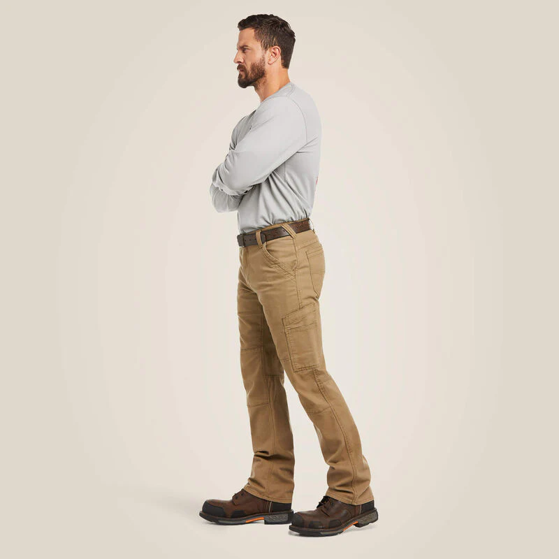 Ariat Mens FR M5 Stretch DuraLight Canvas Stackable Straight Leg Pant Style 10027705 - Image 3