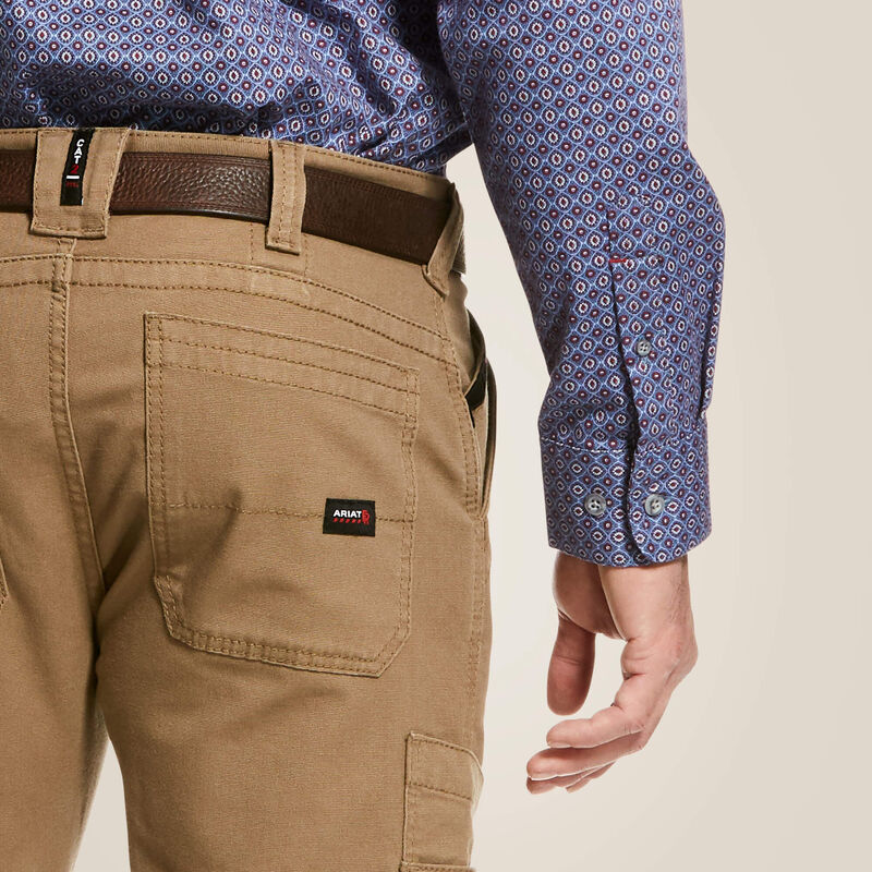 Ariat Mens FR M5 Stretch DuraLight Canvas Stackable Straight Leg Pant Style 10027705 - Image 4