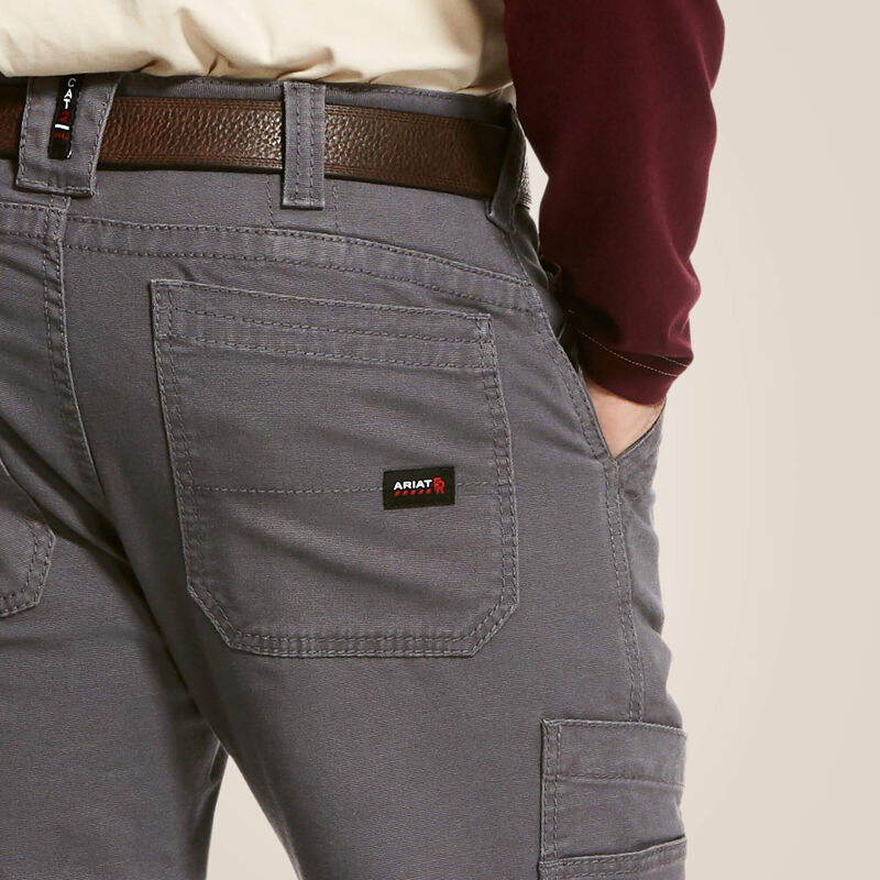 Ariat Mens FR M5 Stretch DuraLight Canvas Stackable Straight Leg Pant Style 10027709 - Image 3