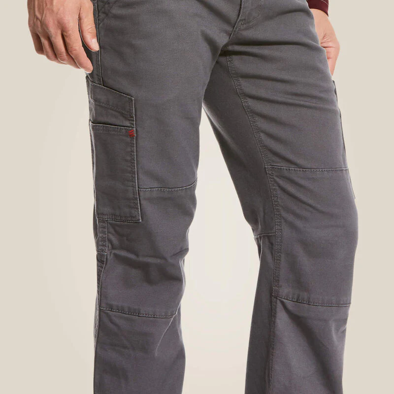 Ariat Mens FR M5 Stretch DuraLight Canvas Stackable Straight Leg Pant Style 10027709 - Image 4