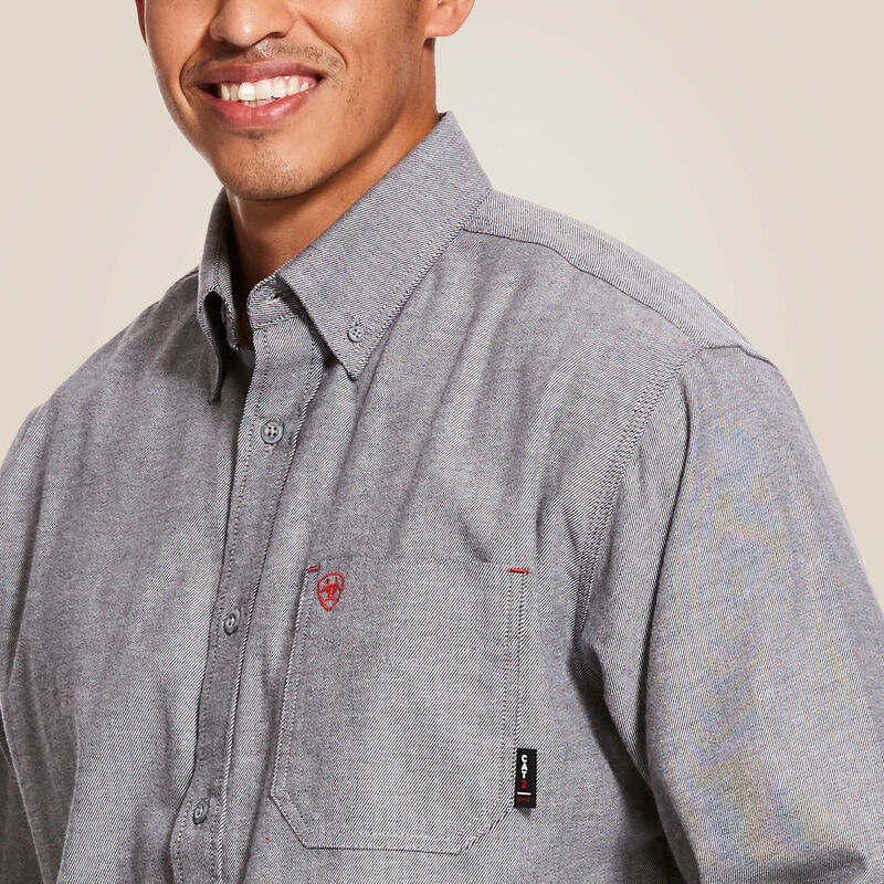 Ariat Mens FR Solid Twill DuraStretch Work Shirt Style 10027885 - Image 2