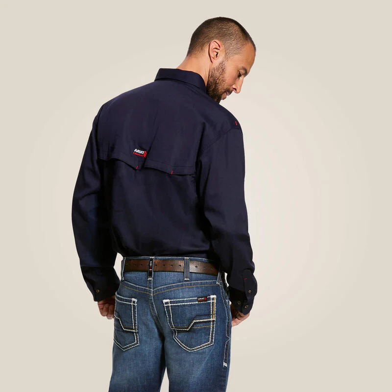Ariat Mens FR Solid Vent Work Shirt Style 10019062 - Image 4