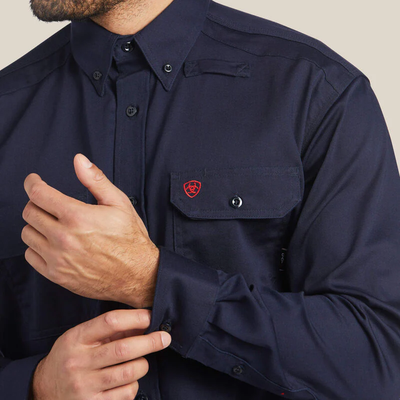 Ariat Mens FR Solid Work Shirt Style 10018816 - Image 3