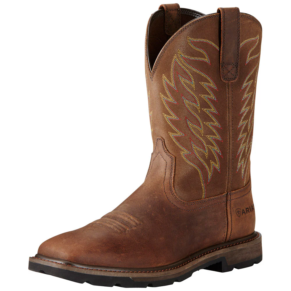 Ariat Men's Groundbreaker Square Toe Western Work Boots Style 10020059 - Image 3