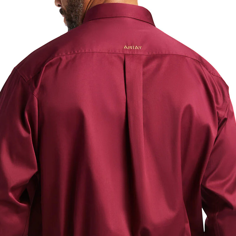 Ariat Mens L/S Solid Twill Classic Fit Shirt Style 10012635 - Image 5