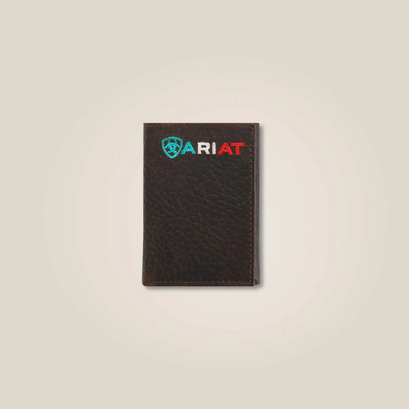 Ariat Mens Mexico logo trifold wallet Style 10044193