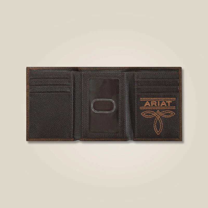 Ariat Mens Mexico logo trifold wallet Style 10044193 - Image 2