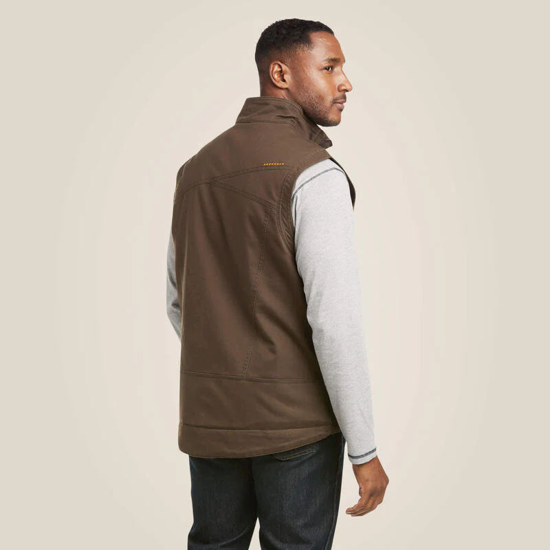 Ariat Mens Rebar Washed DuraCanvas Insulated Vest Style 10027866 - Image 2