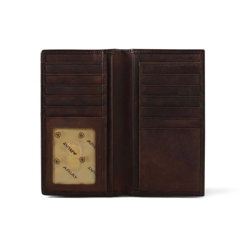 Ariat Mens Rug Floral Embossed Rodeo Wallet Style A3552002 - Image 2