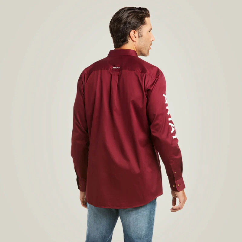 Ariat Mens Team Logo Twill Fitted Shirt Style 10034233 - Image 2