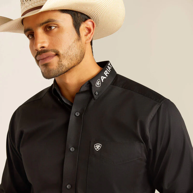 Ariat Mens Team Logo Twill Fitted Shirt Style 10038914 - Image 5