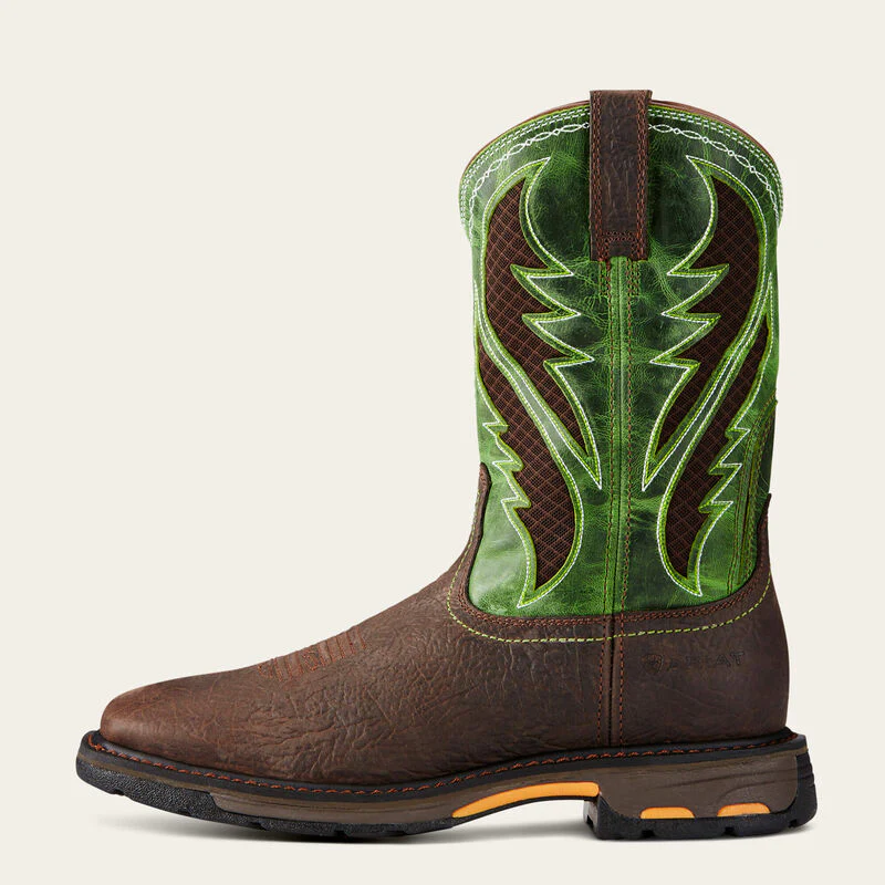Ariat Men's WorkHog VentTEK Comp Toe Pull-On Safety Work Boots Style 10020084 - Image 3