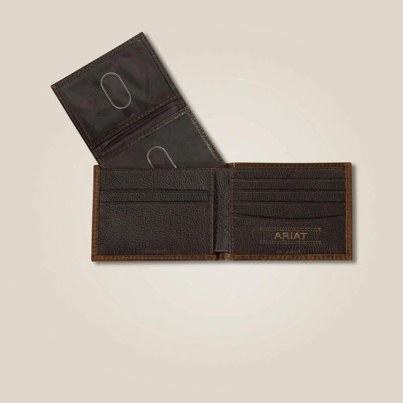 Ariat Mens Yellow logo bifold wallet Style 10044201 - Image 2