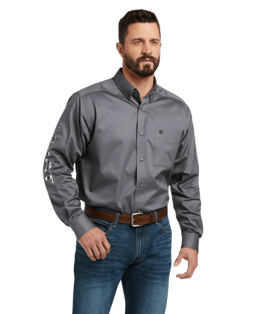 Ariat Mens Team Logo Twill Classic Fit Shirt Style 10037479 - Image 4