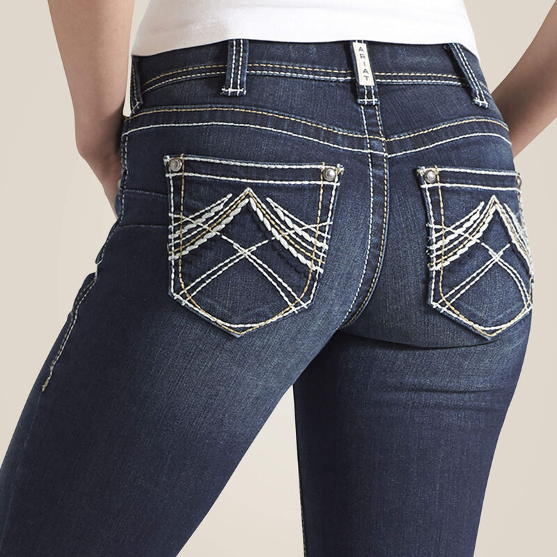 Ariat R.E.A.L. Mid Rise Stretch Whipstitch Boot Cut Jean Style 10014022 - Image 3