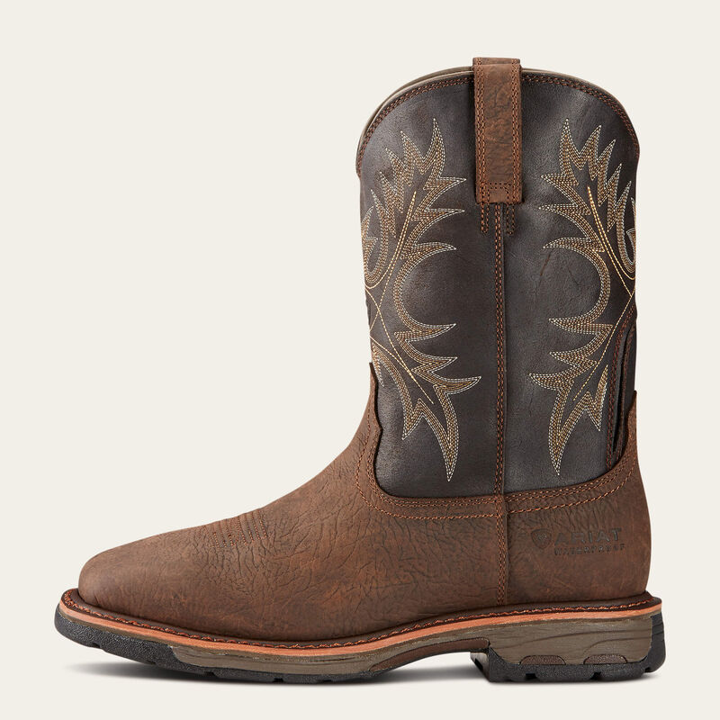 Ariat Mens WorkHog Waterproof Square Toe Work Boot Style 10017436 - Image 4