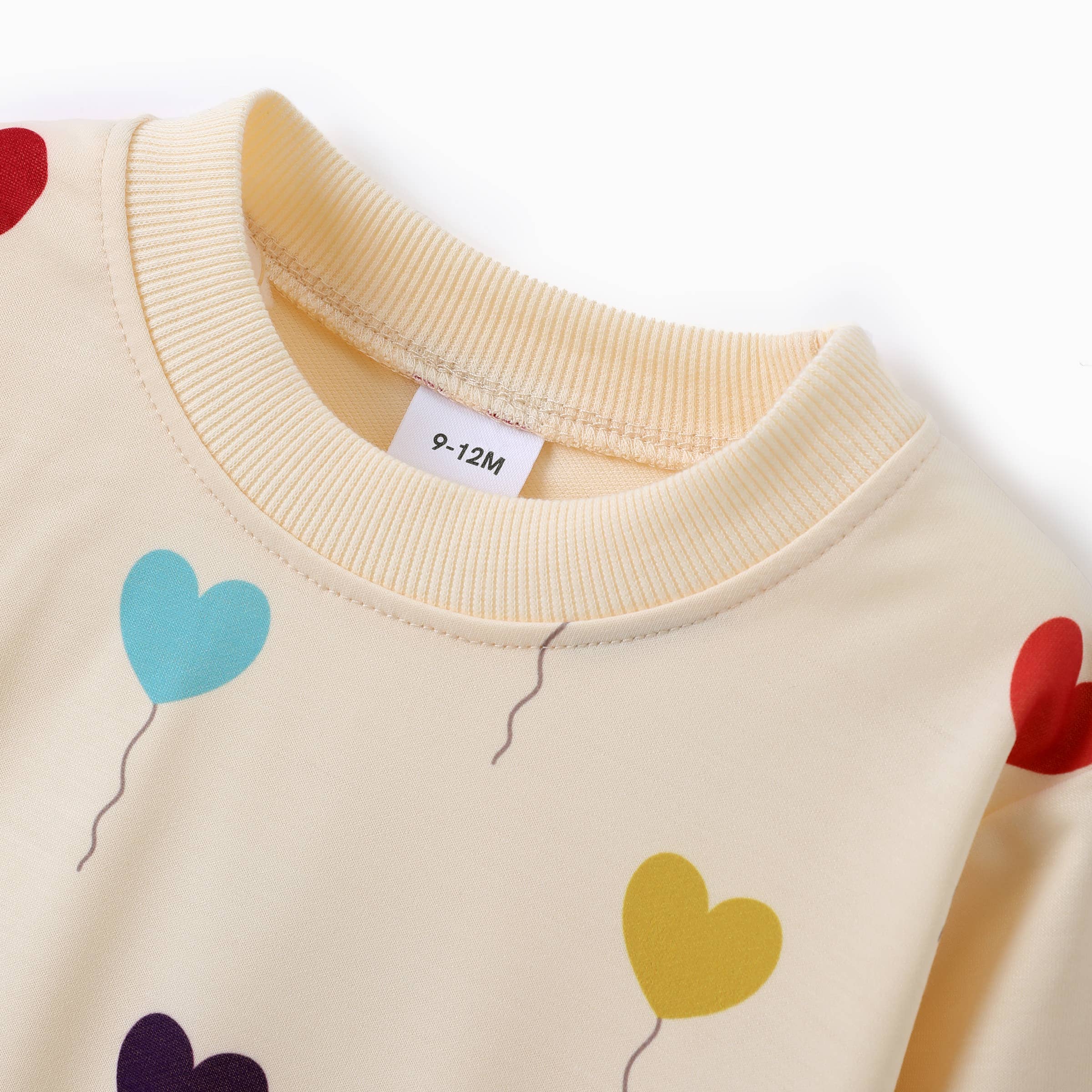 Baby Girl 2pcs Balloon Print Sweatshirt and Sweatpants Set - Image 5