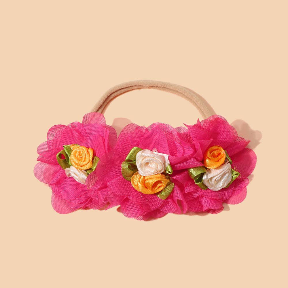 Baby Girl 2pcs Big Flower Top & Shorts/ Headband/Socks/Shoes - Image 3