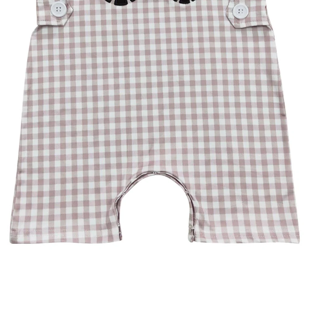 Baby Infant Boys Straps Tractor Khaki Chekered Summer Farm R - Image 5