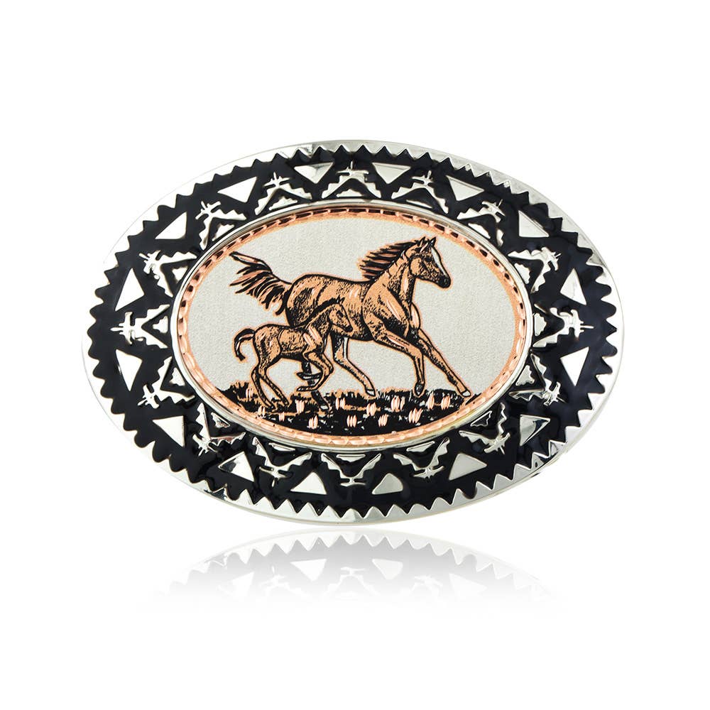 BB 57 Foal & Horse Cowboy Belt Buckle