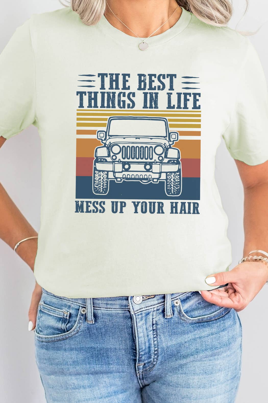 Best Things in Life Mess Up Your Hair Graphic Tee - Image 2