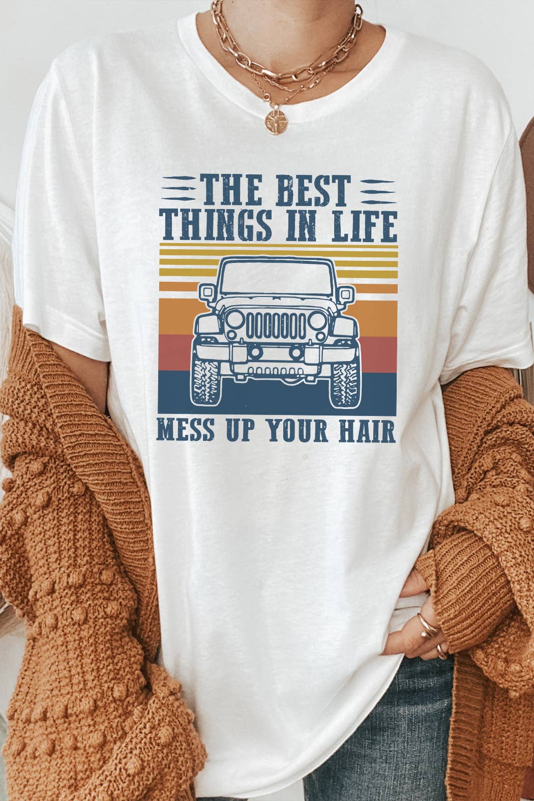 Best Things in Life Mess Up Your Hair Graphic Tee - Image 3