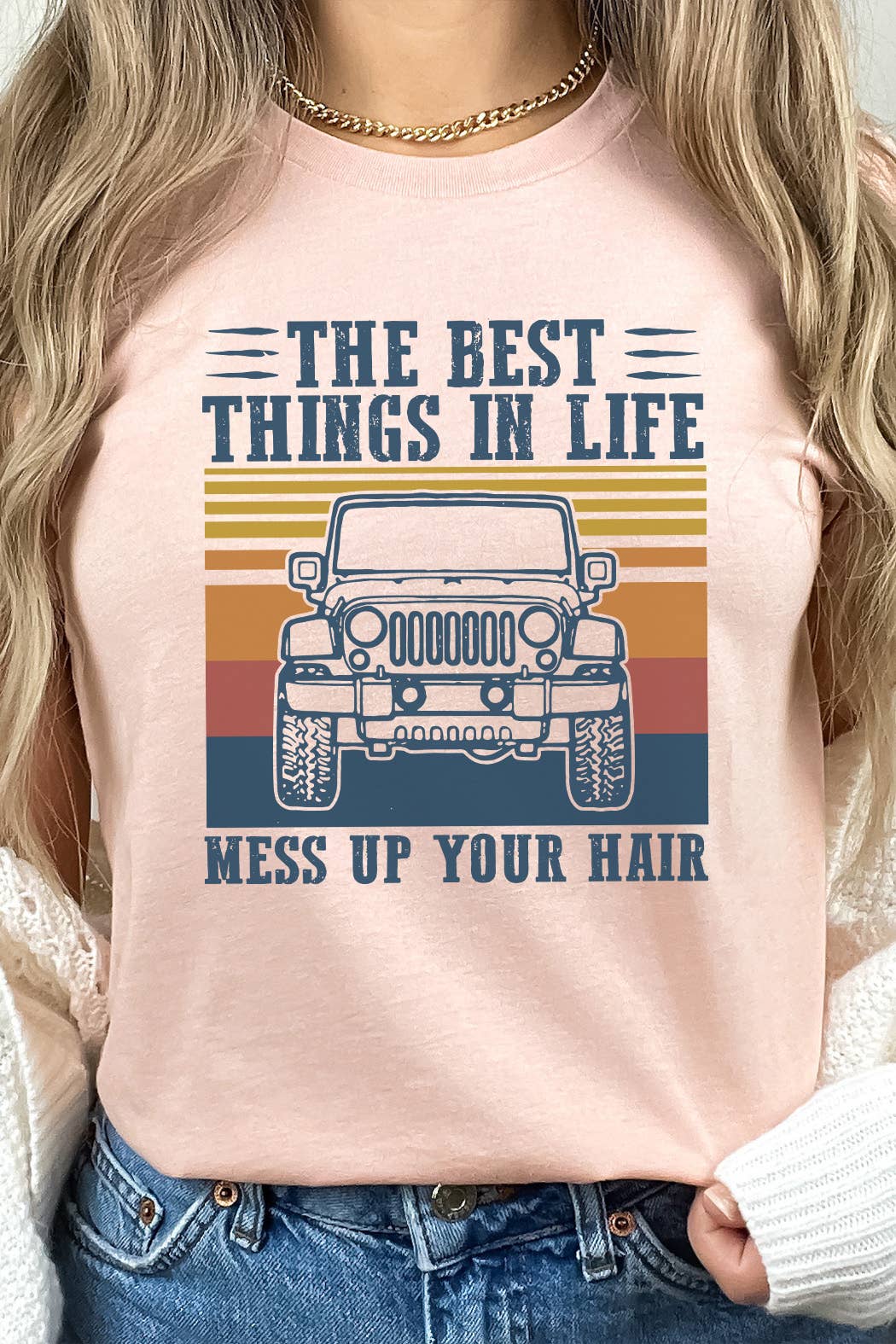 Best Things in Life Mess Up Your Hair Graphic Tee - Image 4