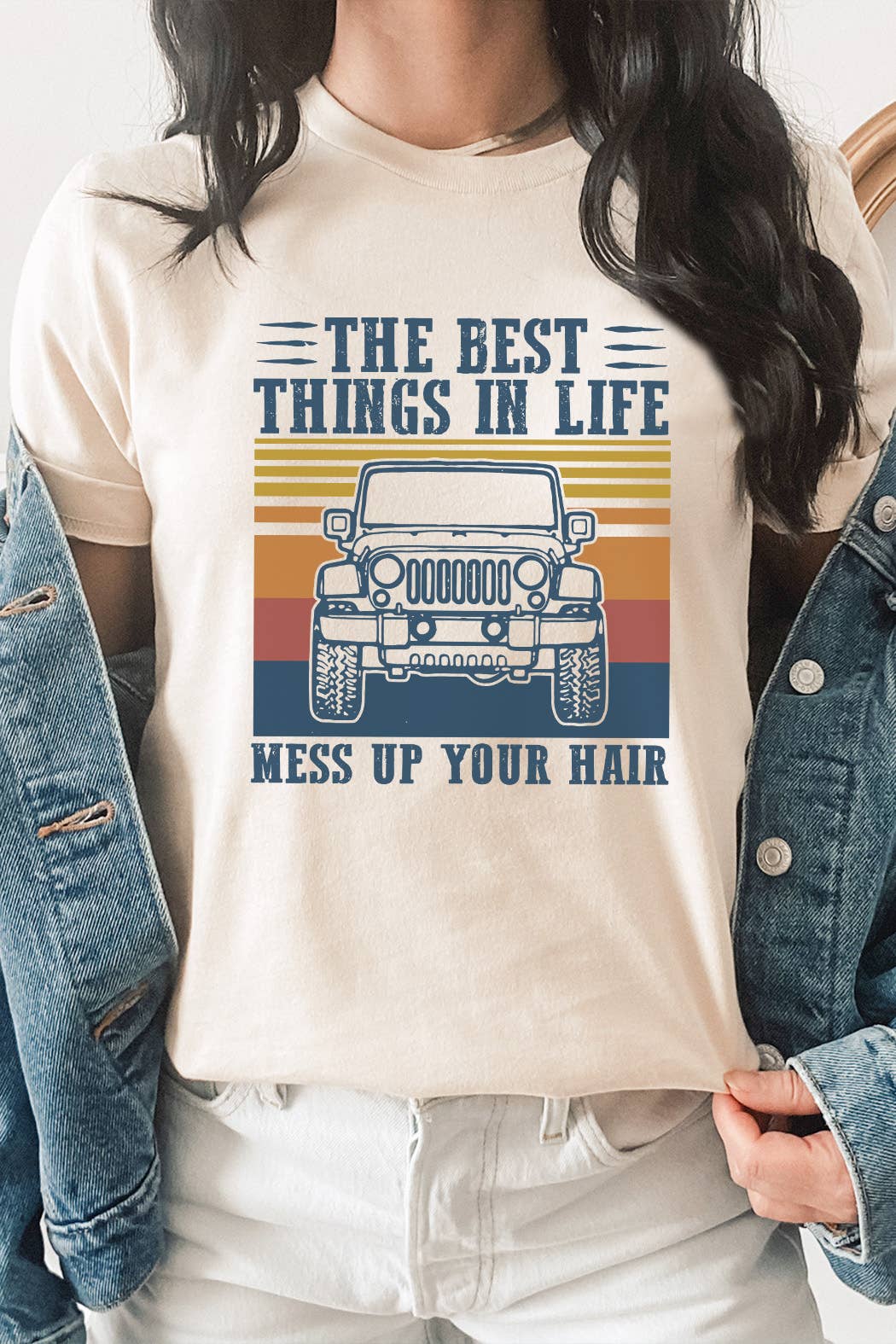 Best Things in Life Mess Up Your Hair Graphic Tee - Image 5